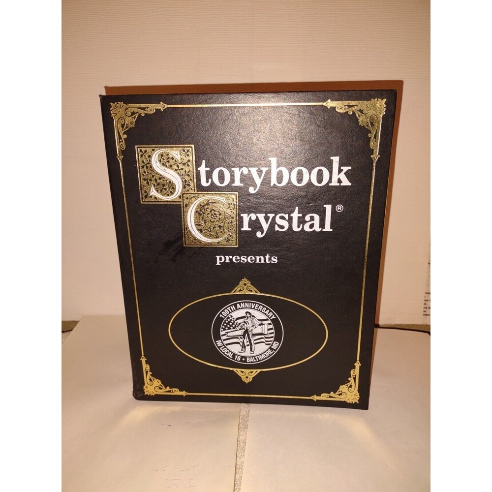 Storybook Crystal Set Of 4 Glasses 100th Baltimore Anniversary